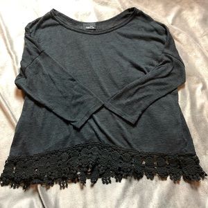 Crop Lace Embroidered Top